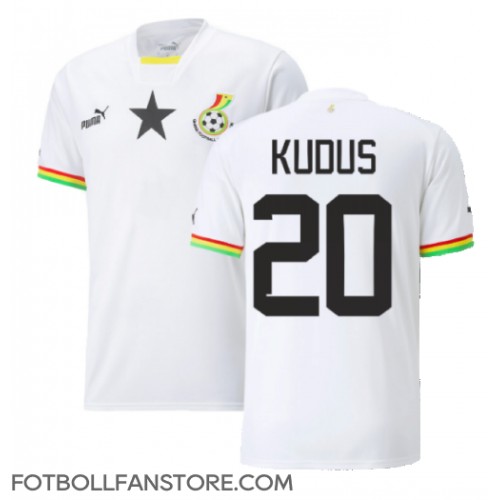Ghana Mohammed Kudus #20 Hemma matchtröja VM 2022 Kortärmad Billigt
